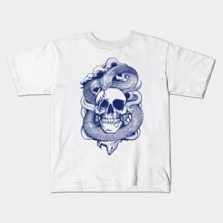 Skull Snake Illustration Kids T-Shirt